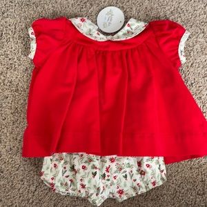 NWT Red corduroy Set by Le Petite Fleur Clothier